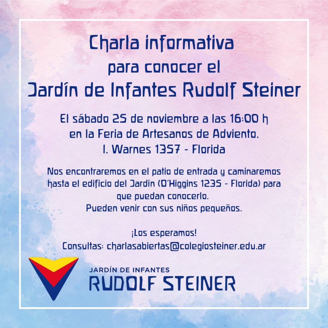 Charla Informativa para conocer el Jardín de Infantes Rudolf Steiner